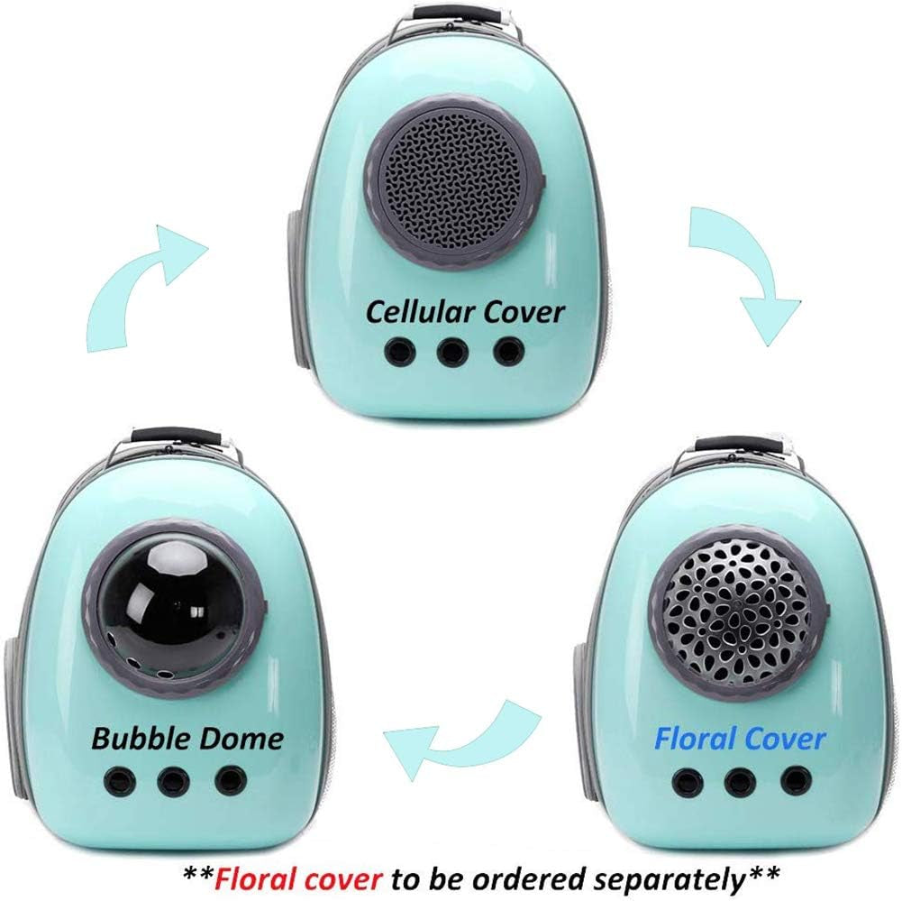 Expandable Cat Carrier Backpack - Space Capsule Bubble Pet Travel Carrier for Small Dogs and Cats (Green, Solid Hard Design)