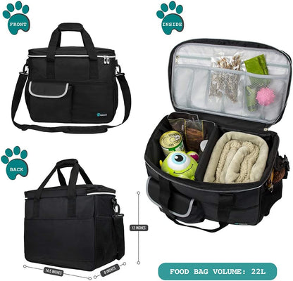 Medium Black Dog and Cat Travel Bag
