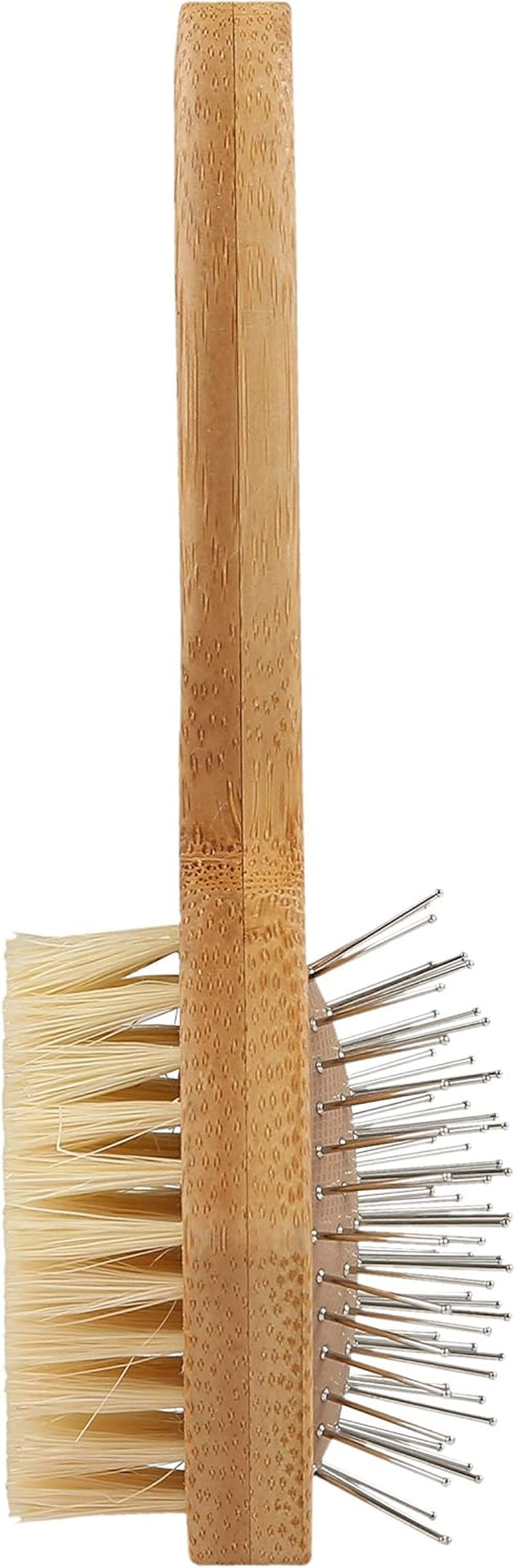 Double-Sided Pin and Bristle Brush for Effective Cat Grooming - Removes Loose Fur and Prevents Matting