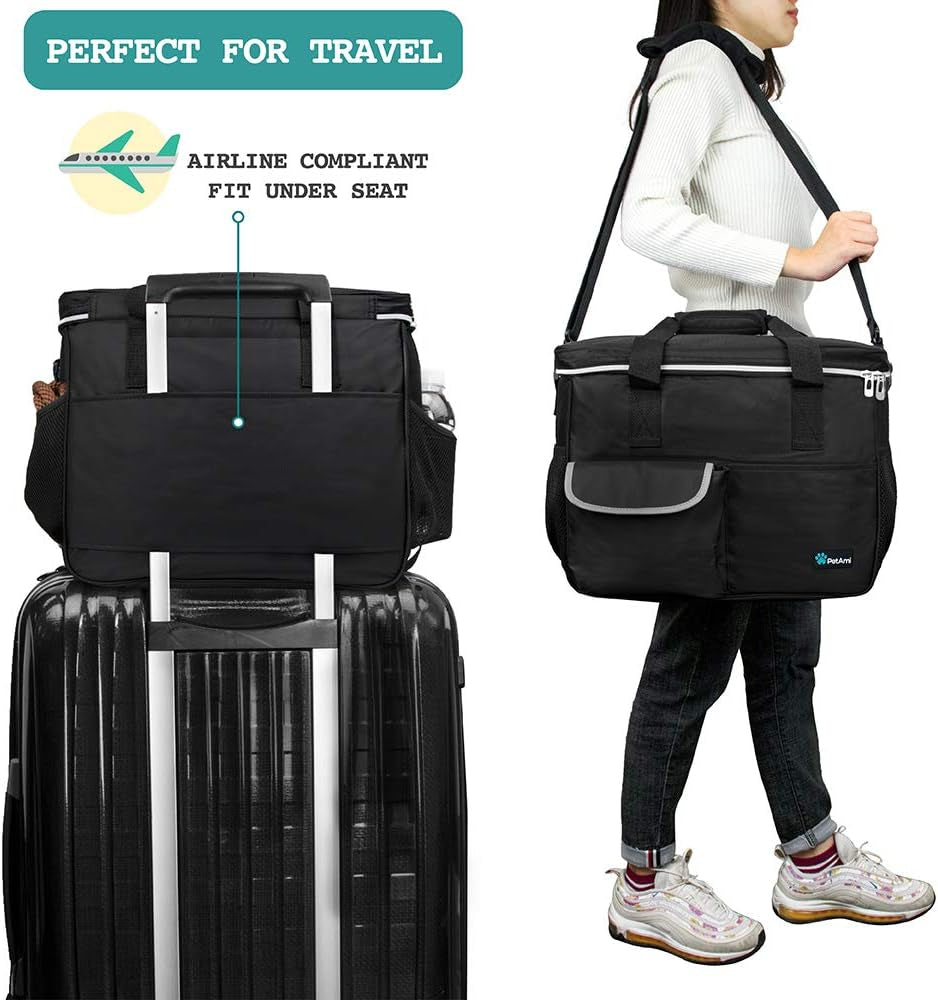 Medium Black Dog and Cat Travel Bag