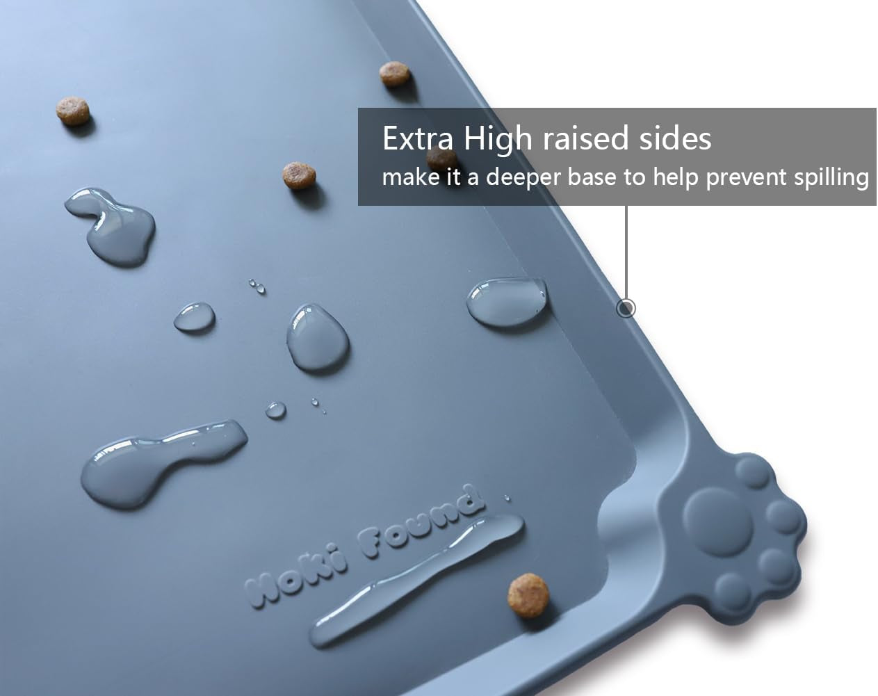 Large Non-Slip Silicone Pet Feeding Mats - Waterproof Dog and Cat Bowl Placemat - Ideal for Food and Water on Floors